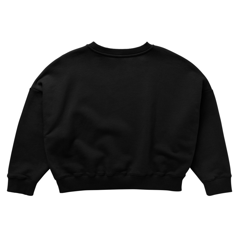 Mystic Dropped Shoulder Crew Sweat Black