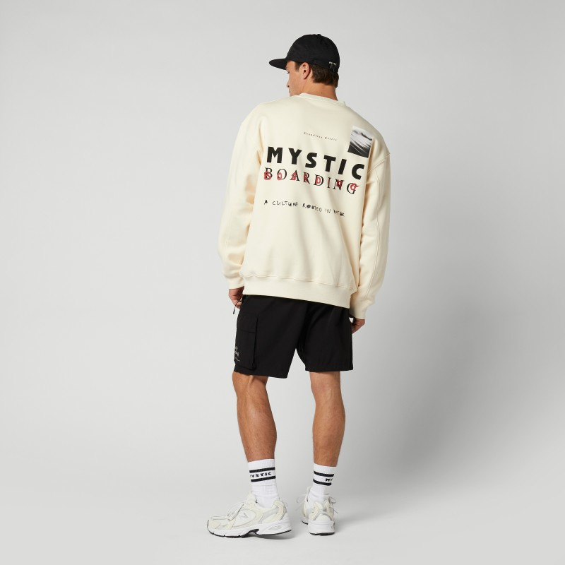 Mystic Trace Crew Sweat Off White
