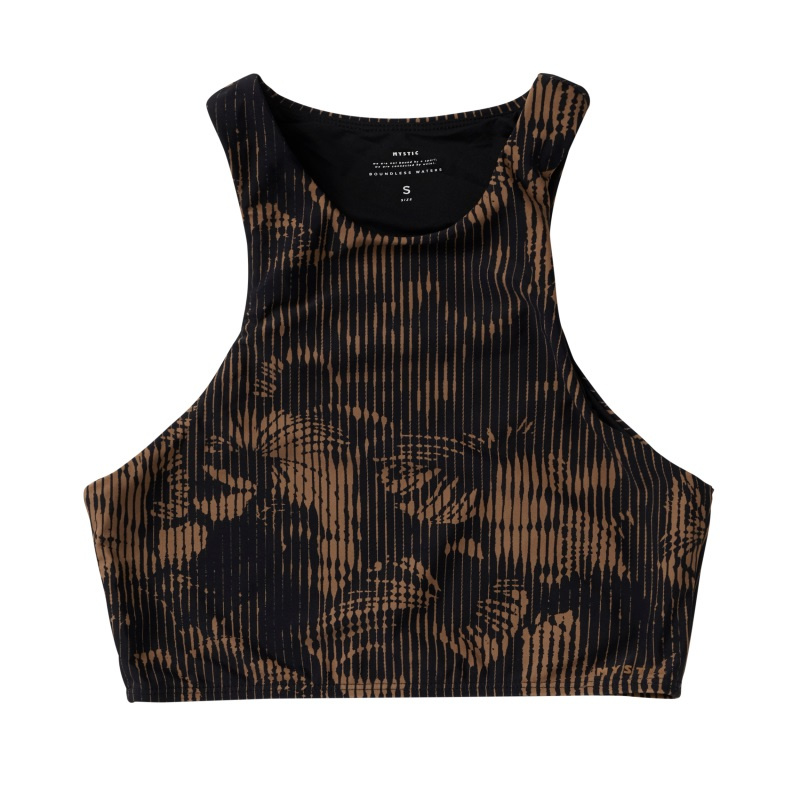 Mystic Flashback Athletic Bikini Top Slate Brown