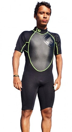 Våtdräkt Base Std Shorty Herr Svart/Lime
