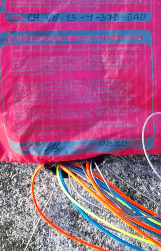 Ozone Chrono V5 Kite only with bag 13kvm (Begagnad)