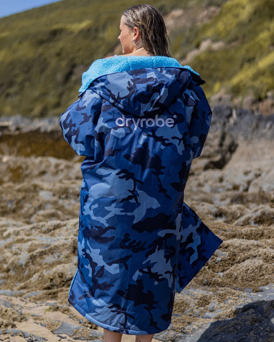 Dryrobe Advance long sleeve blue camo/blue (Kids 9-14)