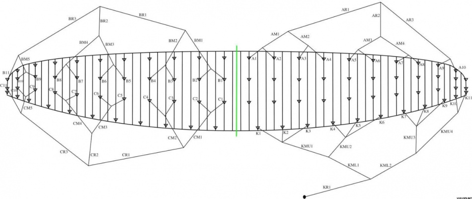 Ozone R1 V4 9 Bridle Line Set
