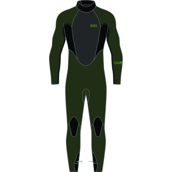 Våtdräkt Herr 5/4 XCEL Axis Wind OS - Dark Forest, endast LT kvar