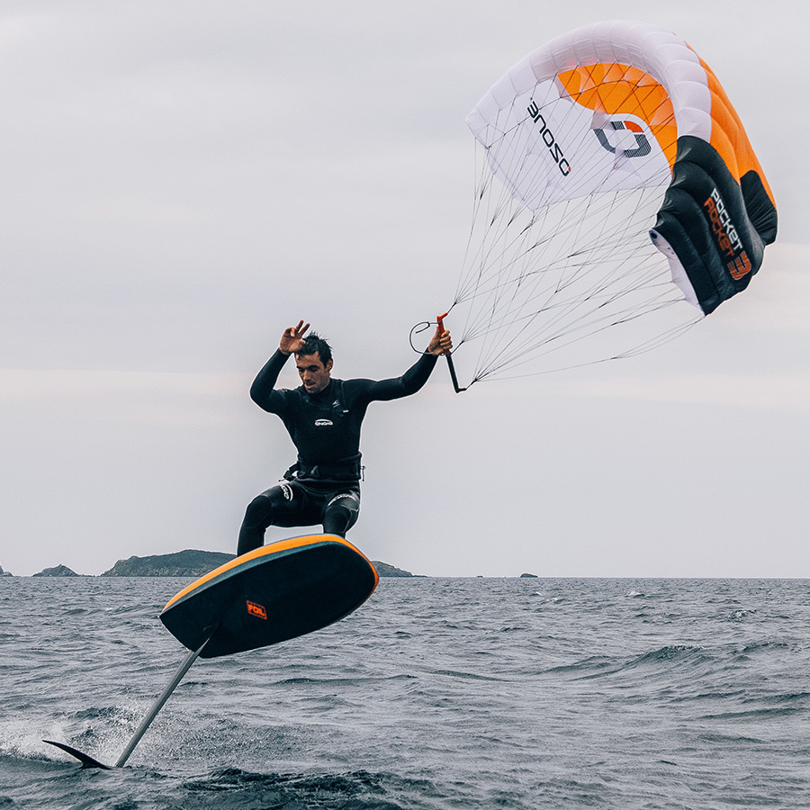 Ozone Pocket Rocket Parawing with control system and bag