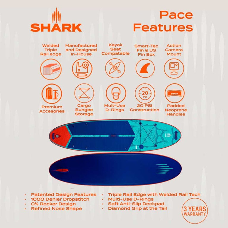 Shark SUP Pace 10 6 x 32 (Uppblåsbar)