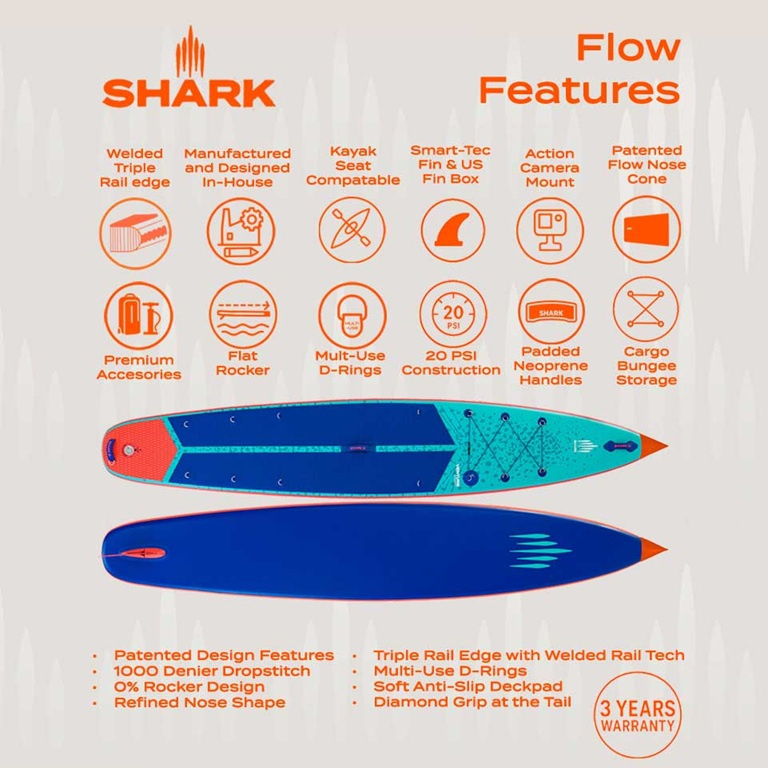 Shark SUP Venture Flow 12 6 x 30 (Uppblåsbar)