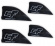 Crazyfly Carbon Fins 5 cm set (4 pcs), med skruv Crazyfly Carbon Fins 5 cm set (4 pcs), med skruv