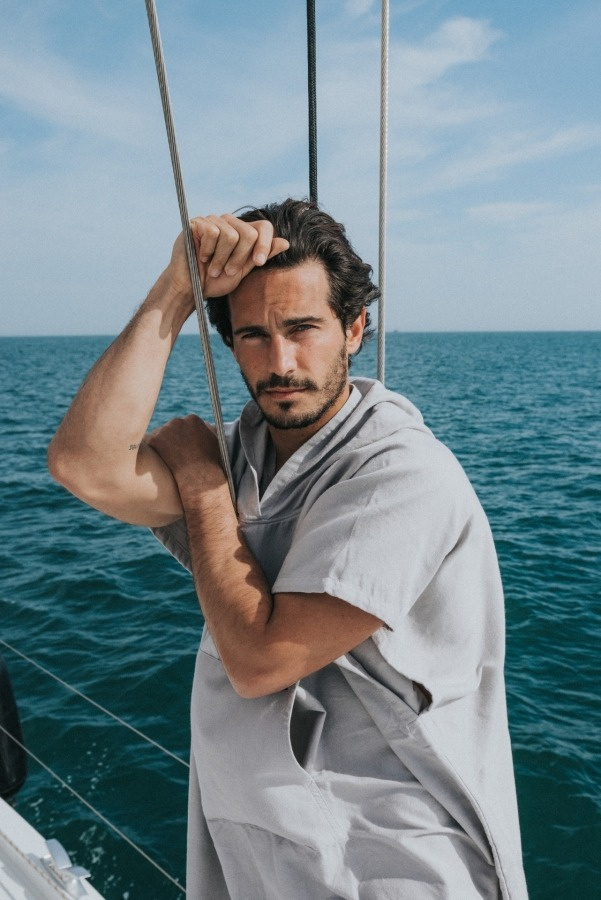 Futah Poncho Ericeira Light Grey