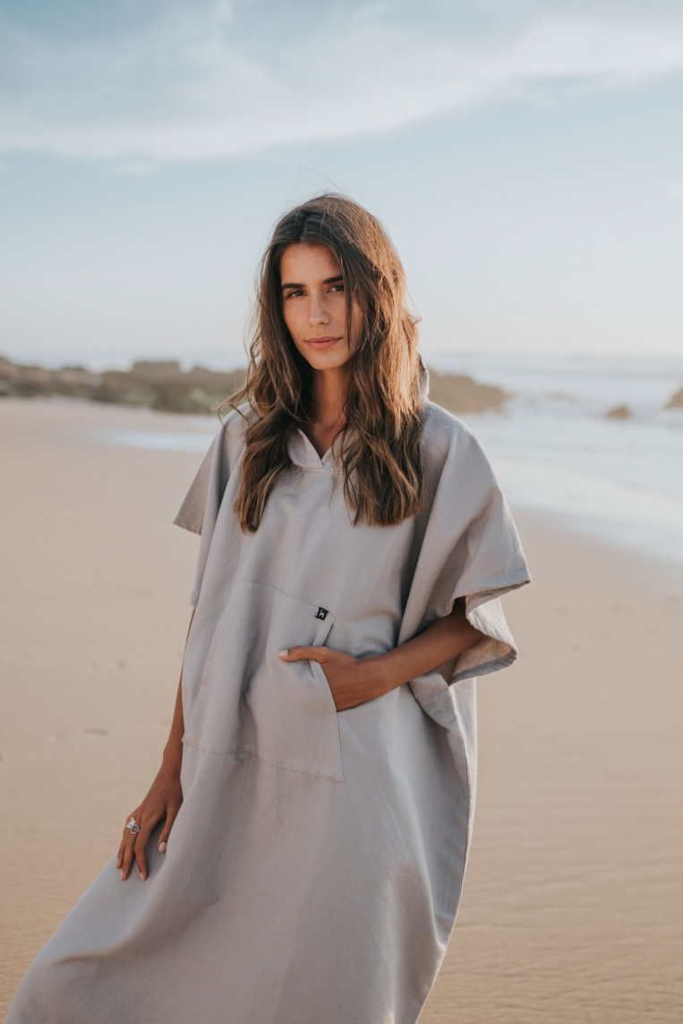 Futah Poncho Ericeira Light Grey
