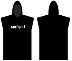 SurfSpot Poncho Black
