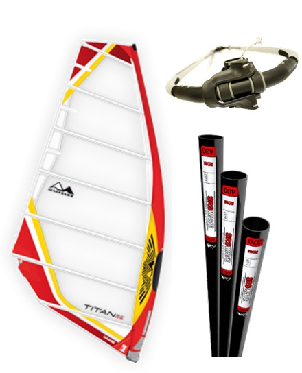 Kombinera valfritt segel, mast och bom