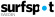 Surfspot logo sticker svart text Surfspot logo sticker svart text